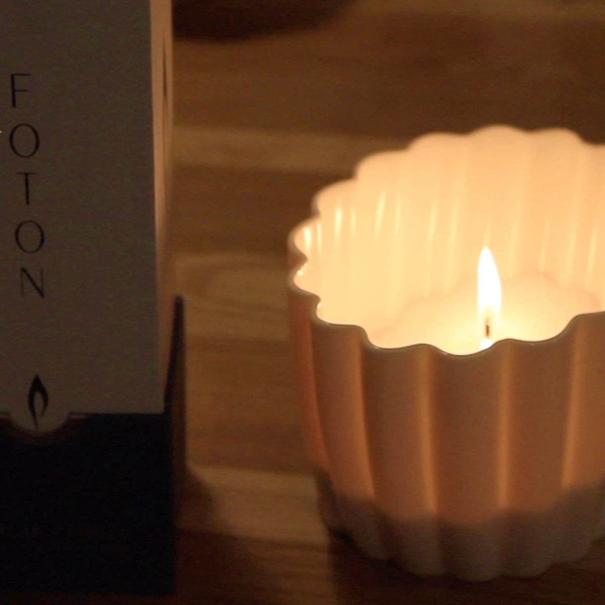 Elysian Fluted Porcelain Candle Holder — view 2