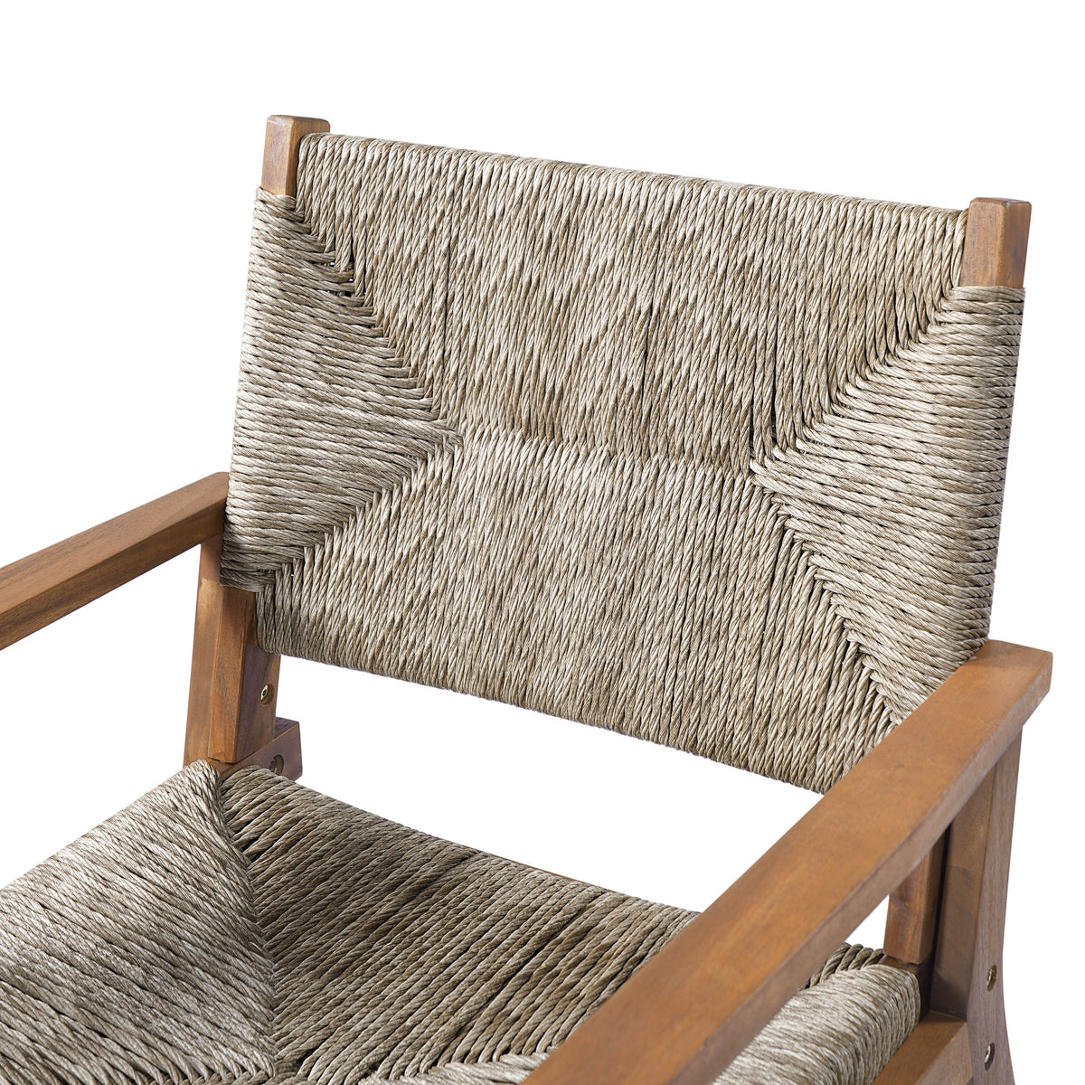 Acacia Wood Frame Outdoor Dining Chair
