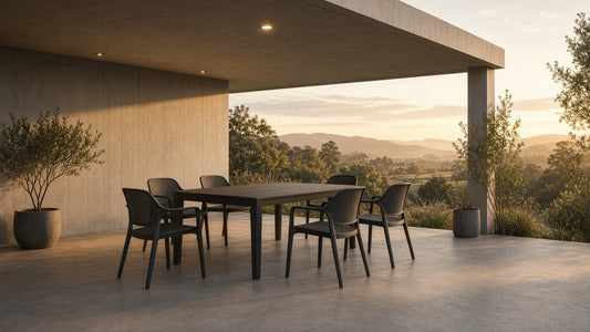 Rinjani dining golden hour patio lifestyle v2