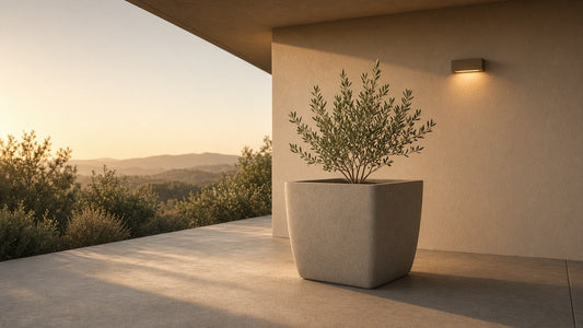 Outdoor Large Square Mgo Planter - outdoor lifestyle hero