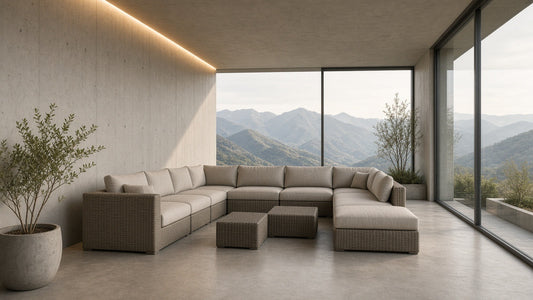 Rattan 7-piece sectional mountain room lifestyle v2