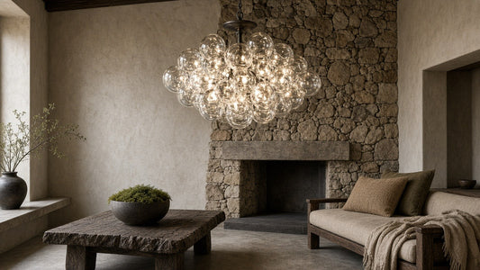 Bubbles glass ball chandelier lifestyle wabi-sabi hero