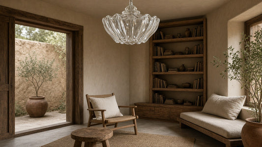 Vintage Murano transparent glass ceiling light lifestyle hero