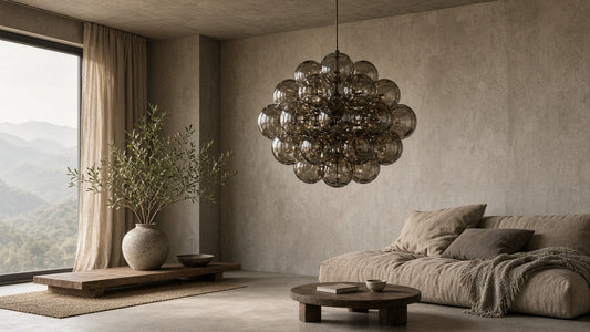 Smoked glass chandelier lifestyle hero