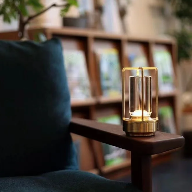 Rechargeable Touch Crystal LED Table Lamp | Aluminum Alloy Desk Light