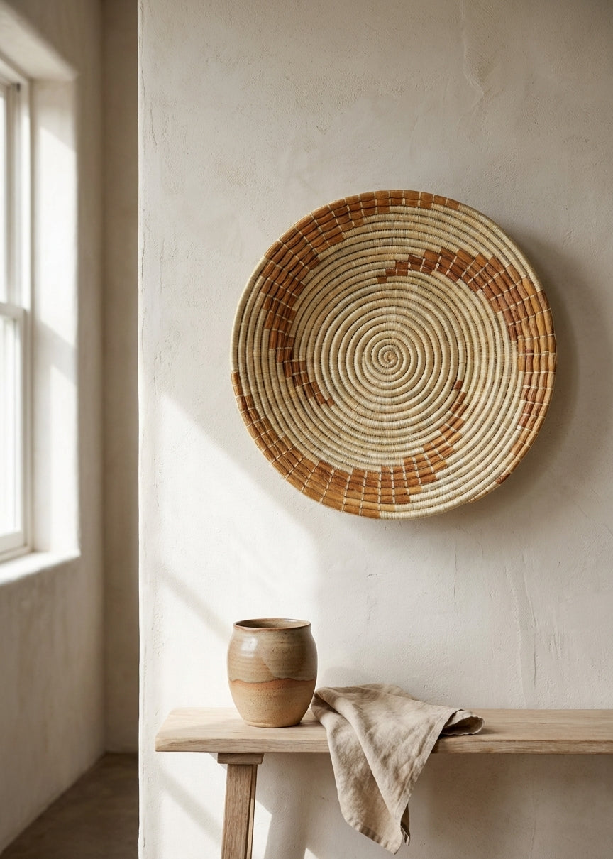 Bahari Banana Bark Wall Basket