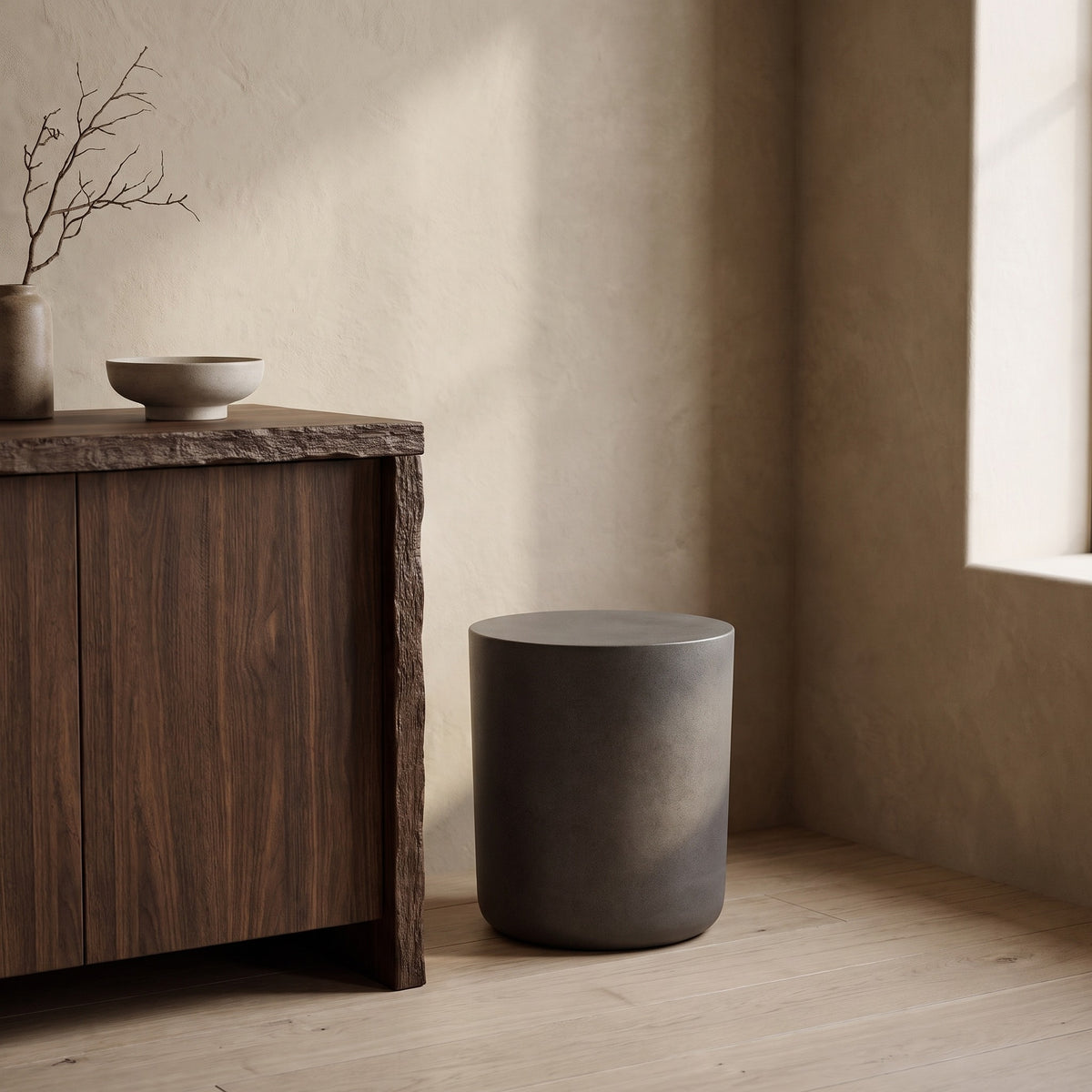 Brion Indoor-Outdoor Patio Concrete Stool by Modway
