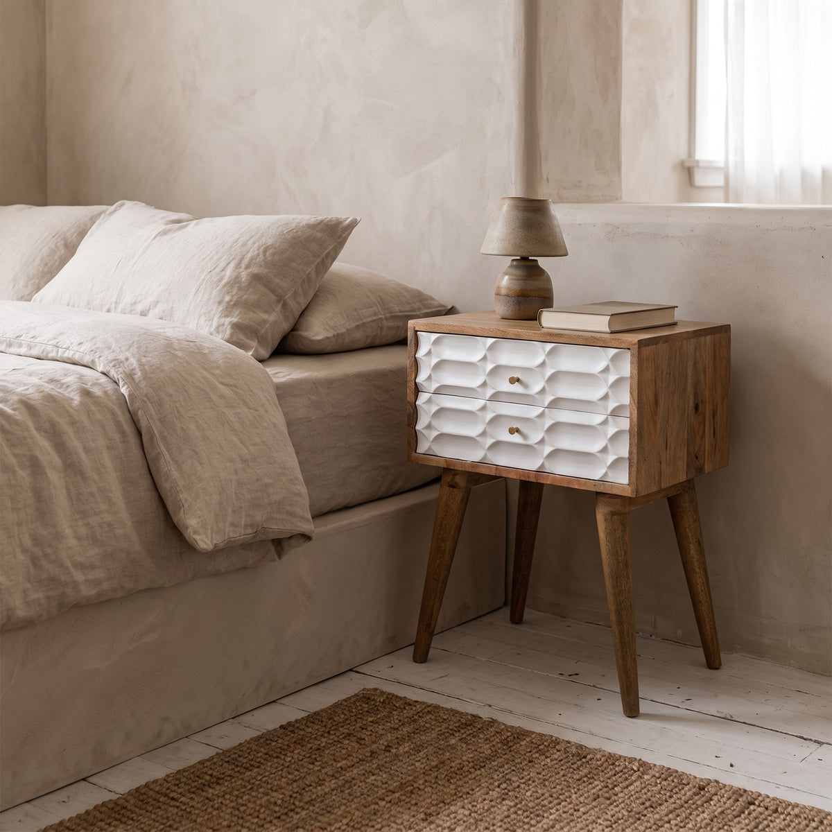 Capsule Carved Bedside