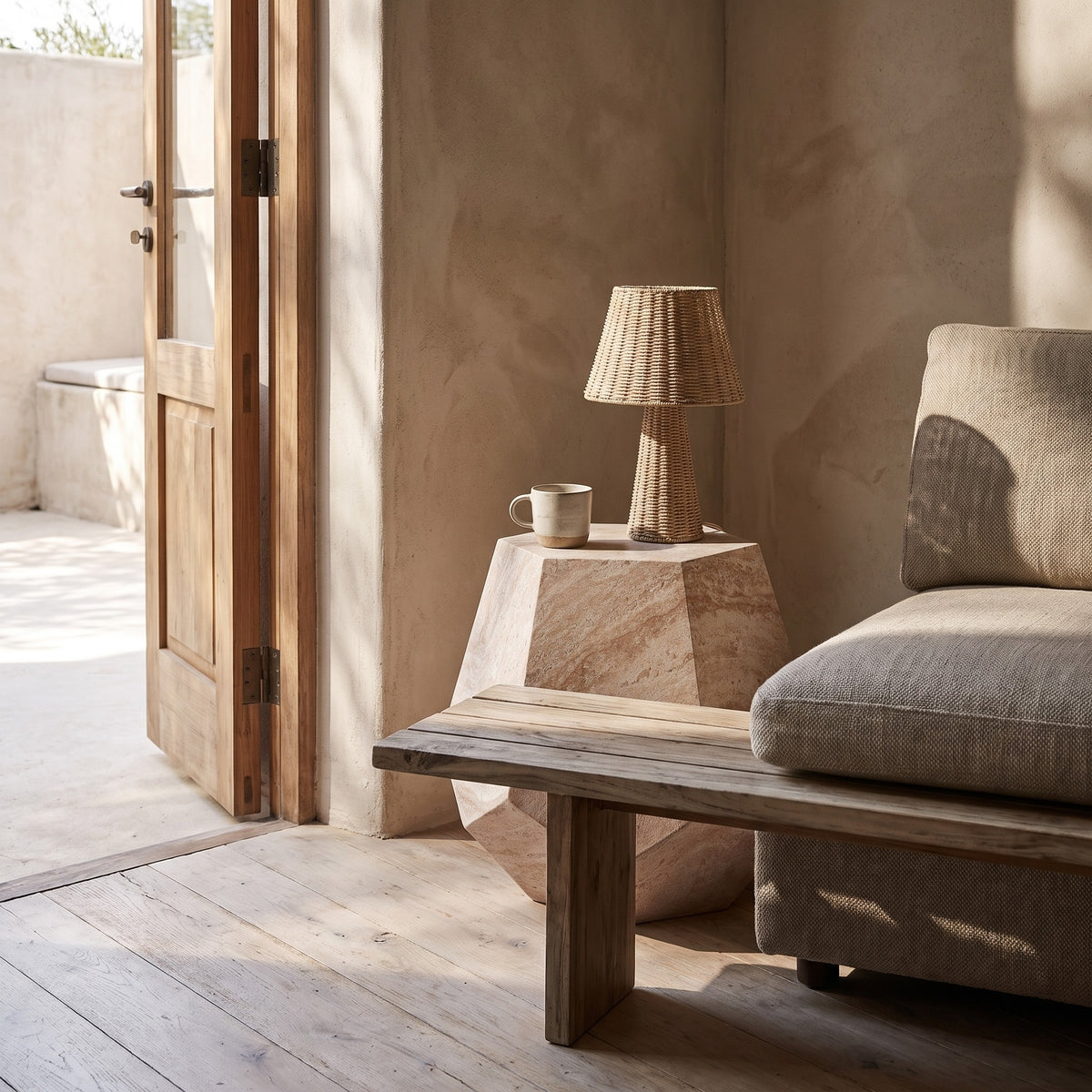 Outdoor / Indoor Lightweight Concrete Side Table
