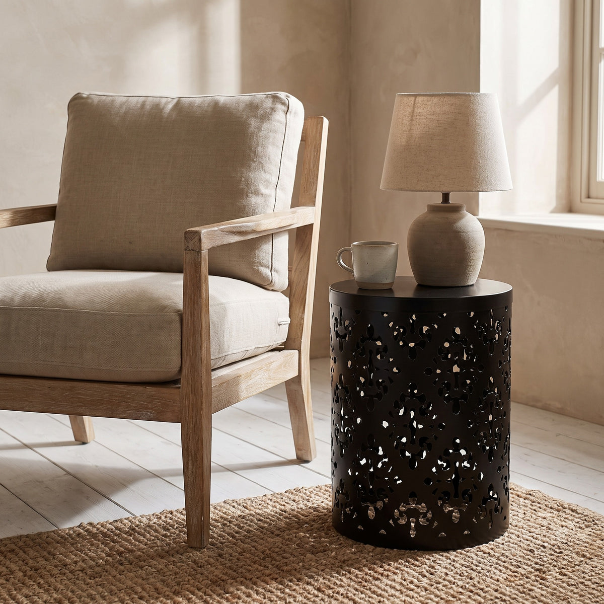 Outdoor Metal Modern Design End Table