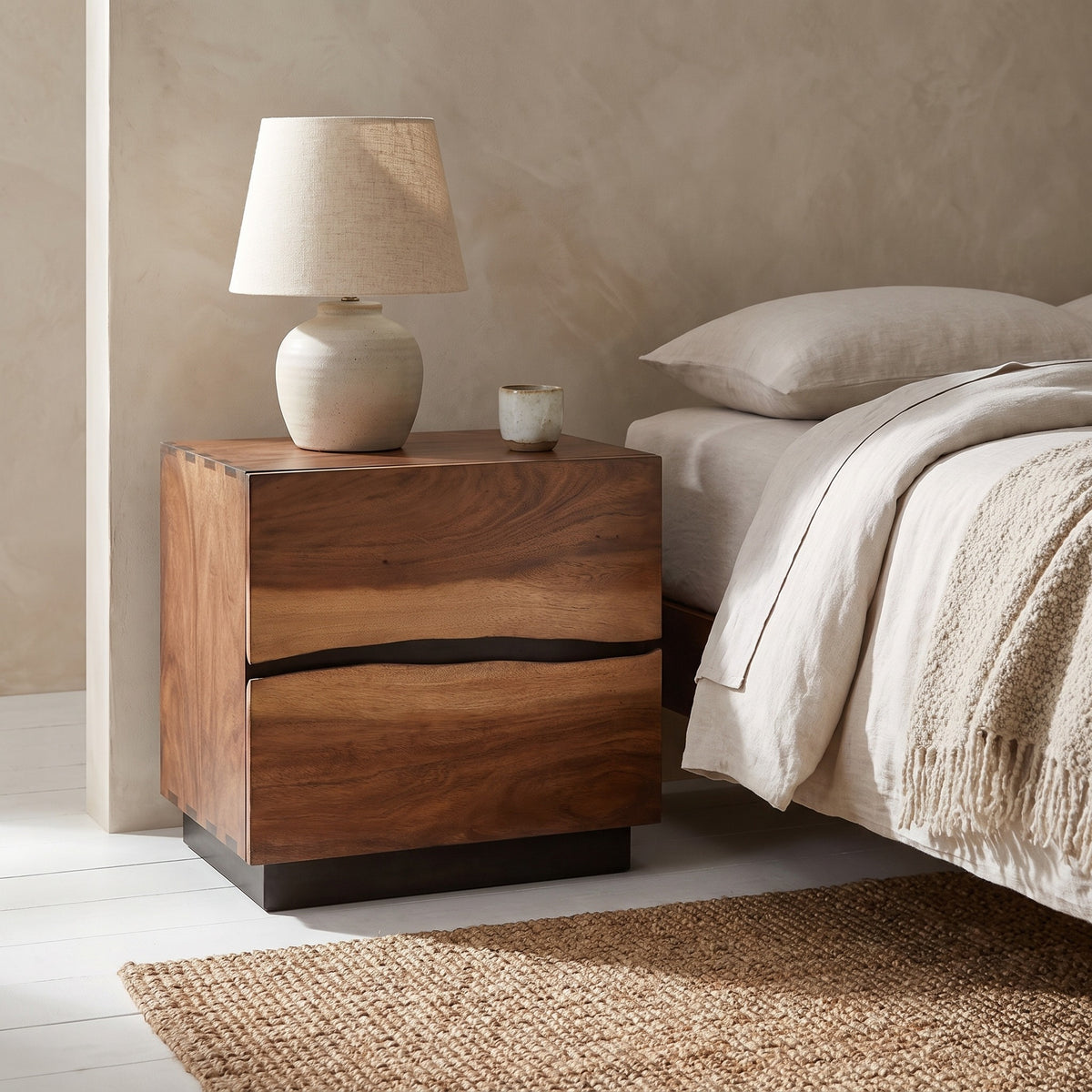 Winslow 2-drawer Nightstand Smokey Walnut