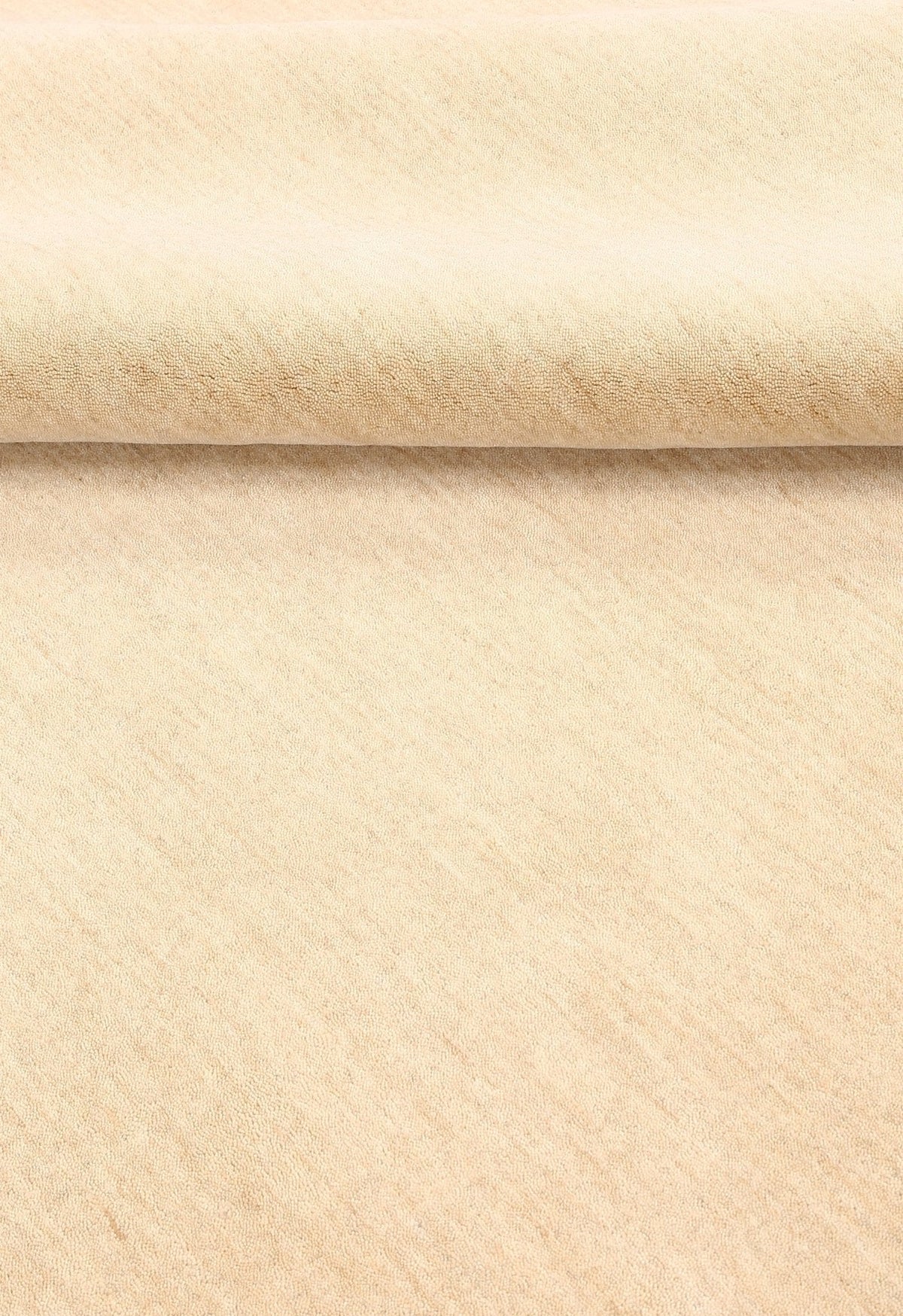 Wool Area Rug Hand-Loomed Solid Weave, beige, view 5