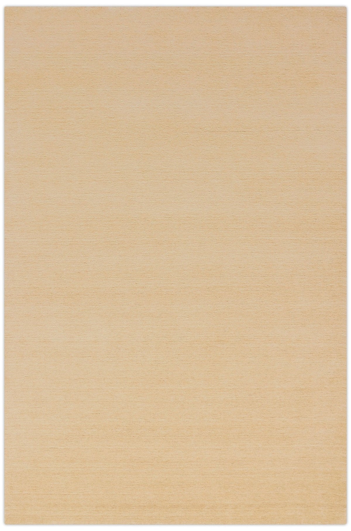 Wool Area Rug Hand-Loomed Solid Weave, beige, view 2