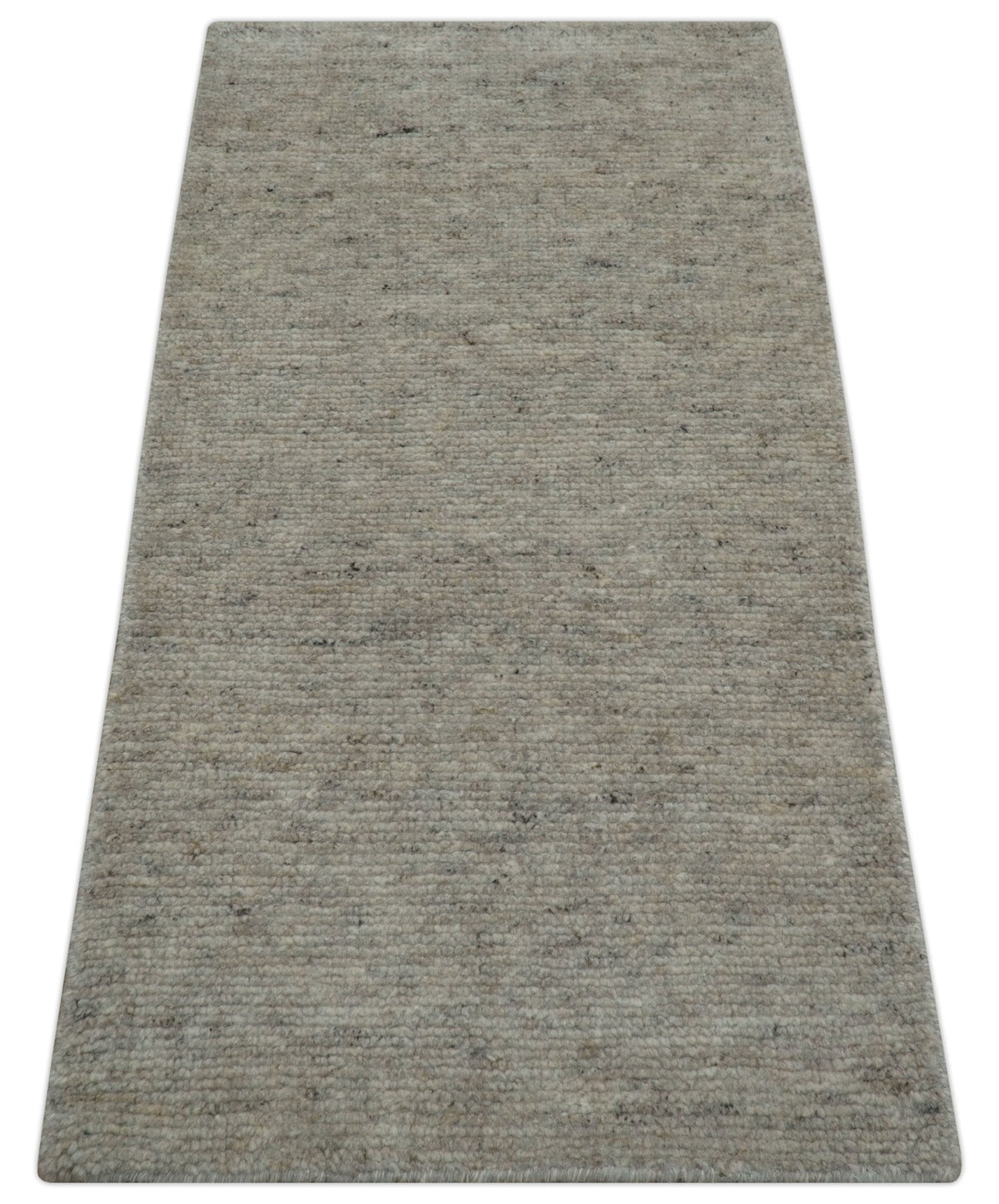 Wool Area Rug Hand-Knotted Quiet Solid, beige, view 4